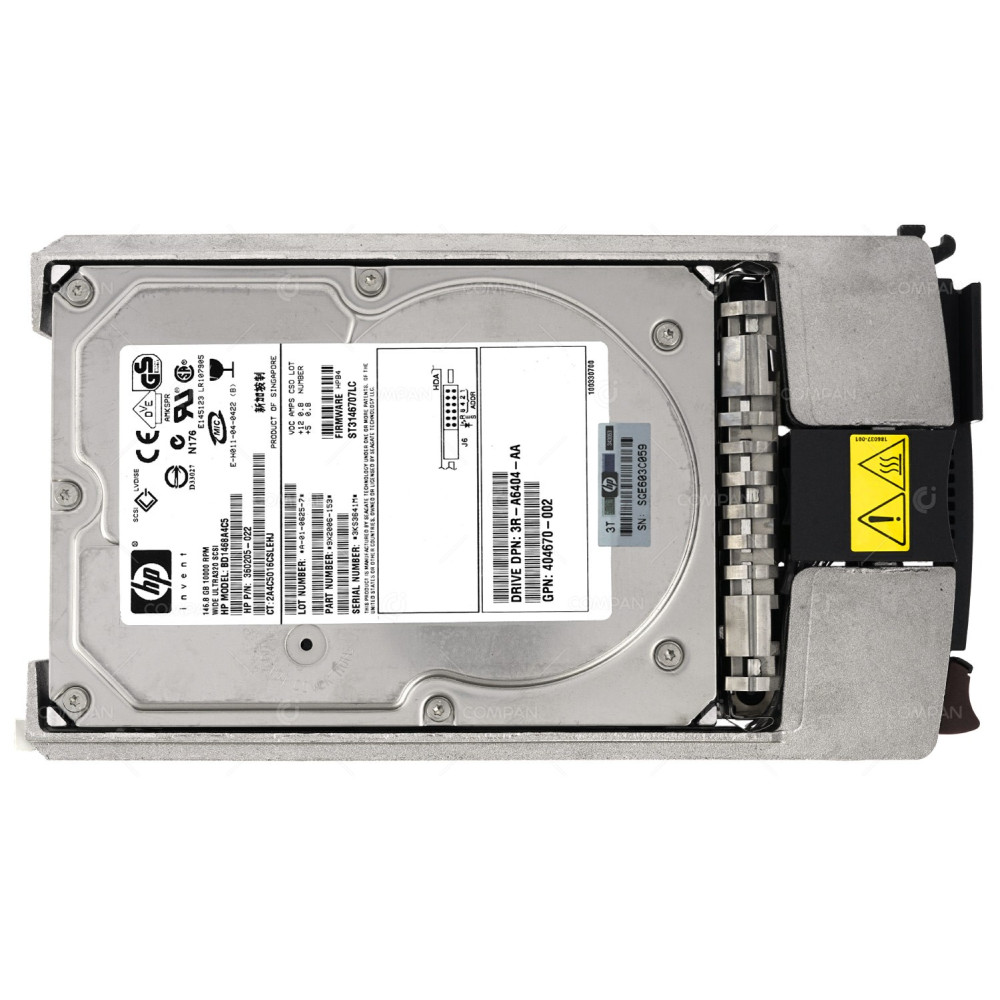 404708-001 HP HDD 146GB 10K U320 SCSI 3.5": LFF HOT-SWAP